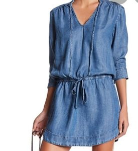 Lovestich- v neck drop waist dress